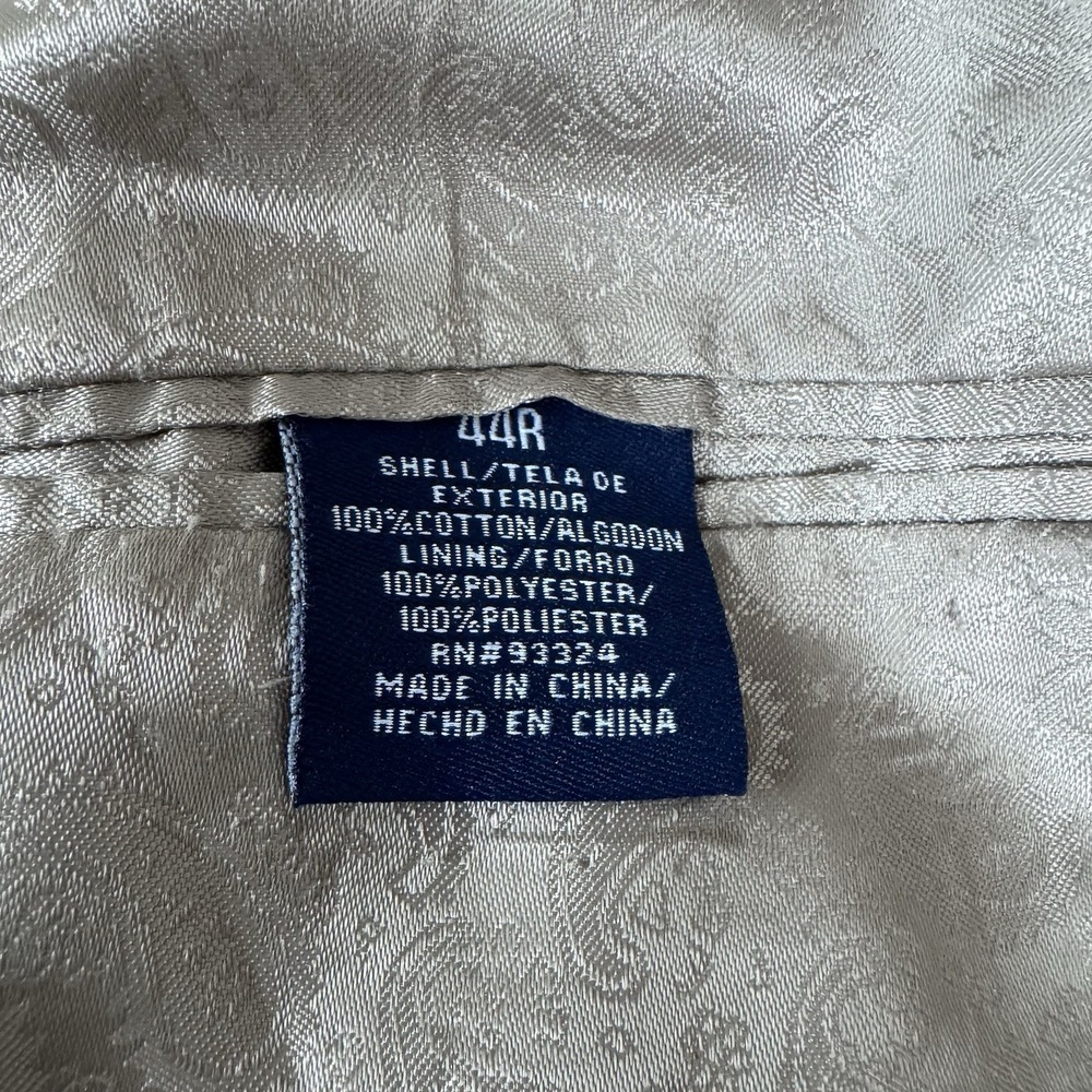 VTG Stafford 44R Men's Blazer Jacket Tan Classic Fit Sport Coat Corduroy Cotton - Picture 9 of 11